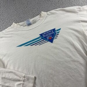 VINTAGE Elvis Presley‎ Graceland Merch Shirt Mens XL White Heartbreak Hotel